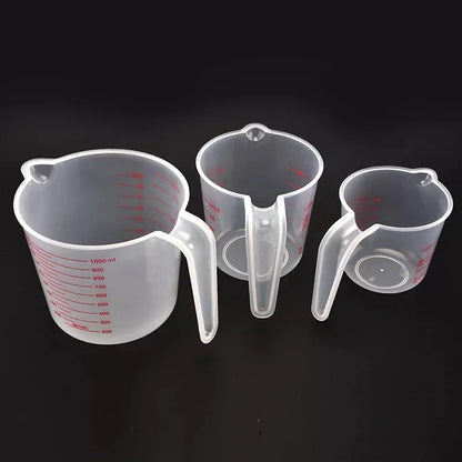 3 Piece Plastic Measuring Cups Set for Accurate Baking - Smarsty