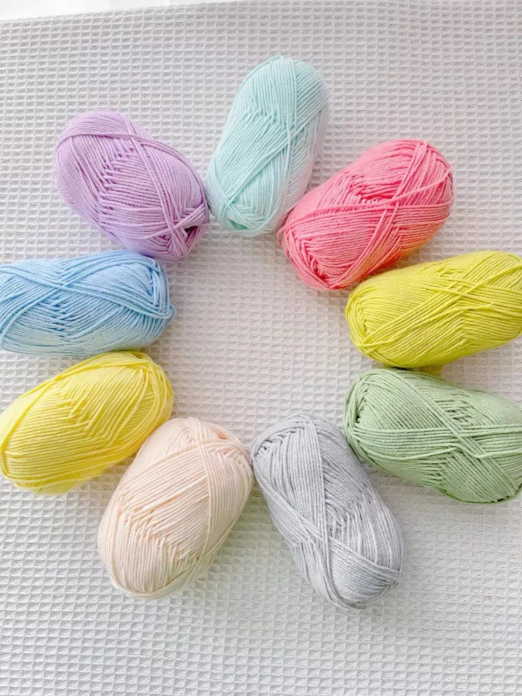 Soft Milk Cotton Yarn for Hand Knitting Projects - Smarsty