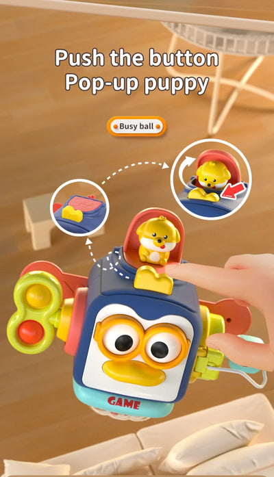 Montessori Sensory Toys Baby Busy Cube Activity Travel Toy Educational Learning Fidget Toys for Fine Motor Skills Children Gift - Smarsty