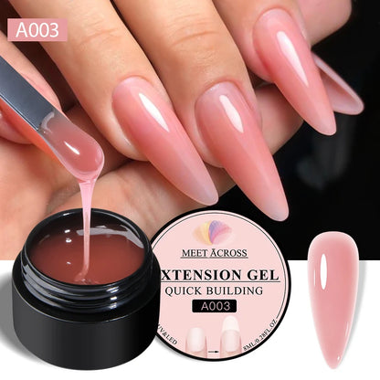 Milk White Quick Extension Gel Nail Polish 8ml Long Lasting Formula - Smarsty
