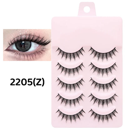 DINGSEN 5 Pairs Soft Natural Long False Eyelashes - Smarsty
