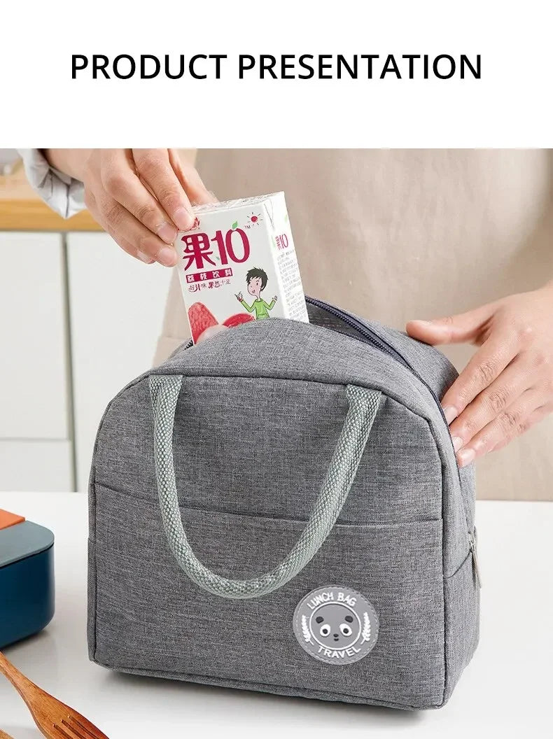 Insulated Bento Lunch Bag With Aluminum Foil Ice Pack - Smarsty