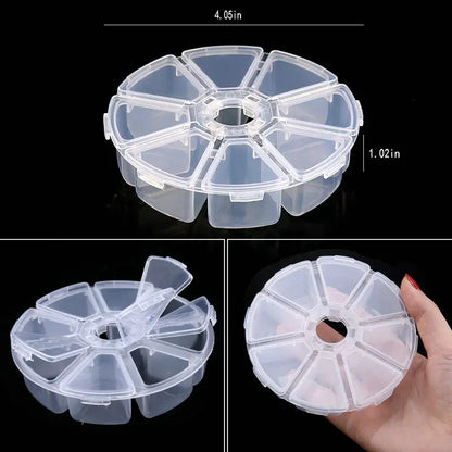 Transparent Jewelry Storage Box with Adjustable Compartments - Smarsty