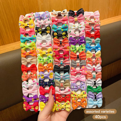 30 Colored Bow Hair Clips for Stylish Daily Use - Smarsty