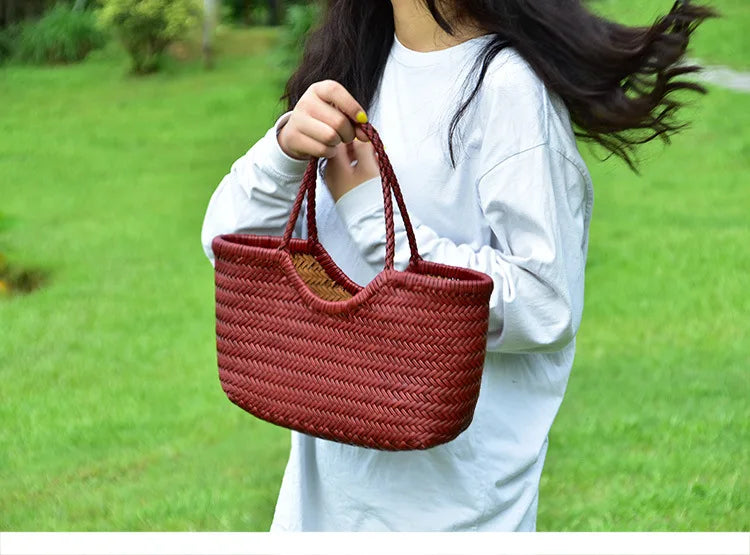 Genuine Leather Tote Bag For Women With Crossbody Strap - Smarsty