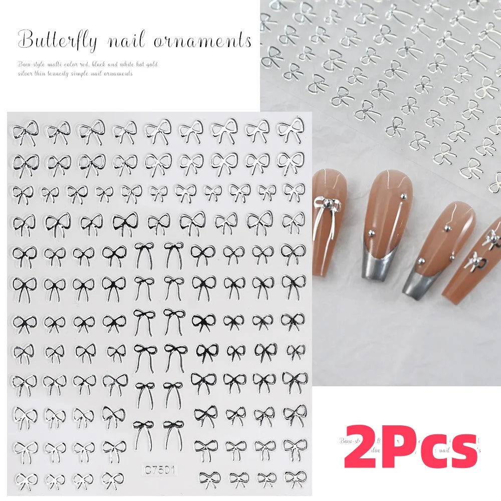 Self-Adhesive 3D Bowknot Nail Stickers for Easy Manicure - Smarsty