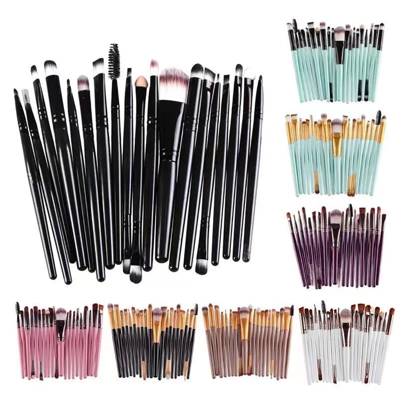 20 Piece Professional Eyeshadow Brush Set for Flawless Makeup Application - Smarsty