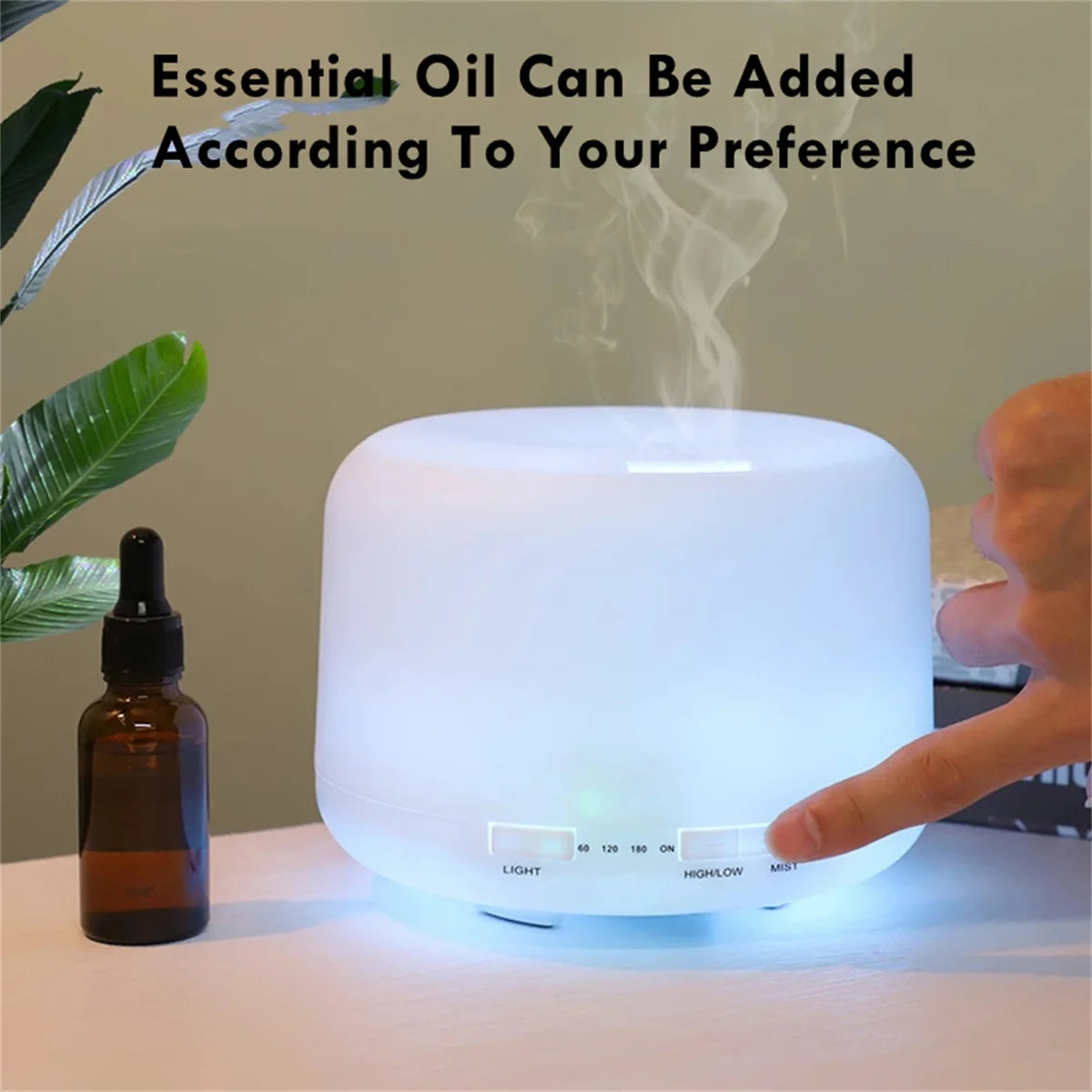 500ML USB Essential Oil Diffuser with Colorful Night Lights - Smarsty