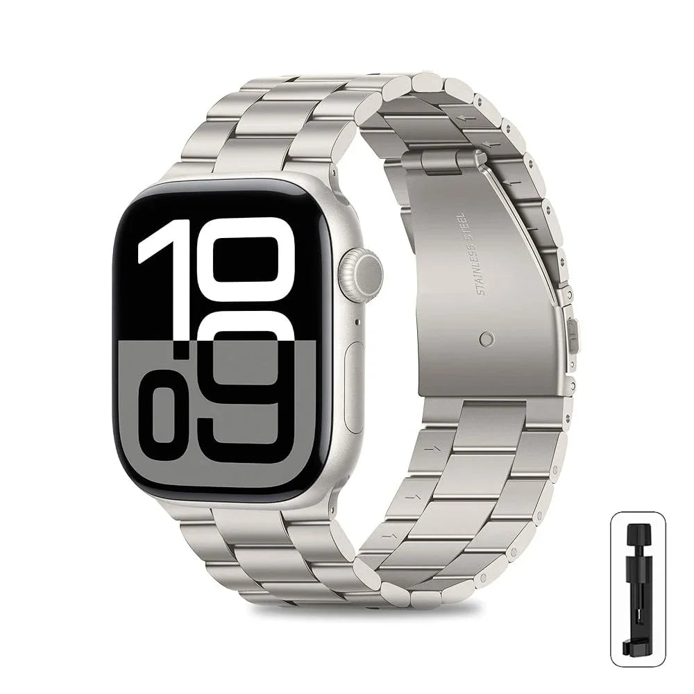 Stainless Steel Strap for Apple Watch Ultra 3/2 Band 46mm 49mm 40mm 44mm 42mm 41mm 45mm Bracelet IWatch Series 11 10 9 8 7 SE 6 - Smarsty