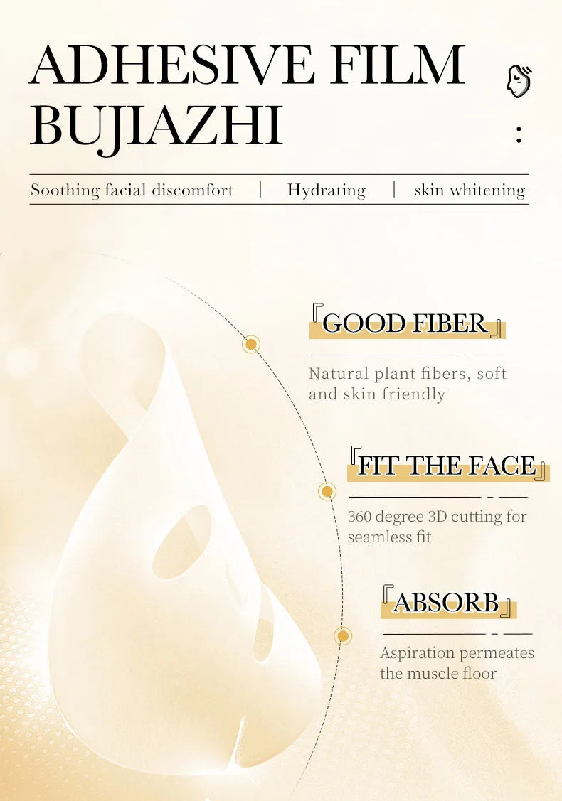 15pcs 24K Gold Hyaluronic Acid Face Masks for Hydration and Brightening - Smarsty