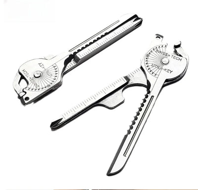 8-in-1 Multi-Tool Keychain for Camping & Survival | Folding Screwdriver, Bottle Opener | Compact Outdoor Utility Pliers with Key by Smarsty