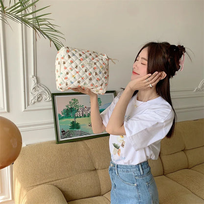 Large Capacity Women's Cosmetic Bags Cases Casual Ladies Small Storage Bag with Zipper Female Travel Clutch Bag Small Handbags - Smarsty