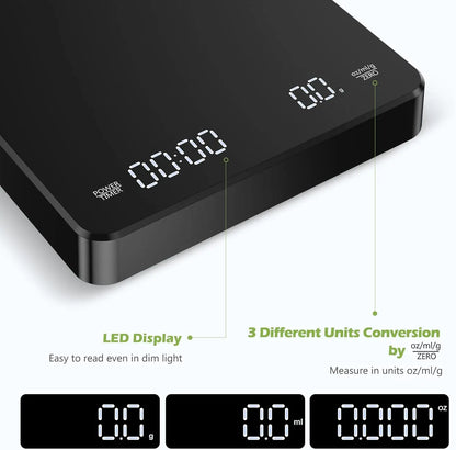 High Precision Digital Kitchen Scale with Timer - Smarsty