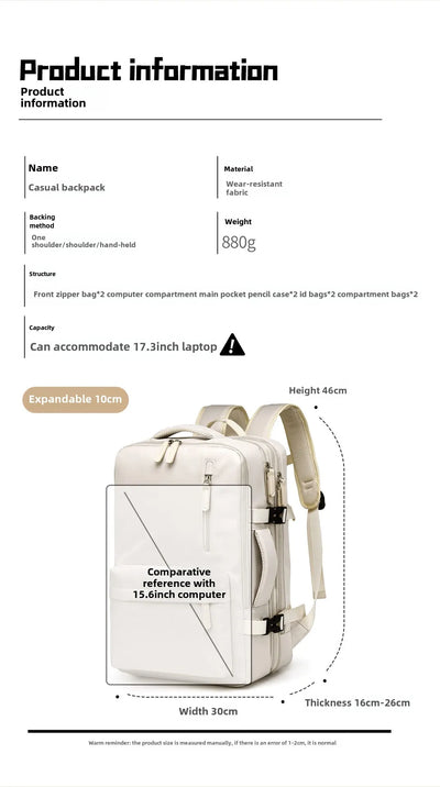 Backpack 40x30x20 Airplane, Cabin Hand Luggage Backpack, Laptop Backpack for Aeroplane Travel, School Backpack, Men Women's Bag - Smarsty