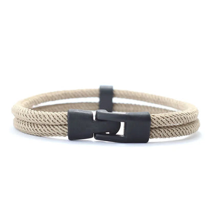 Men's Double Layer Thread Bracelet for Stylish Layering - Smarsty