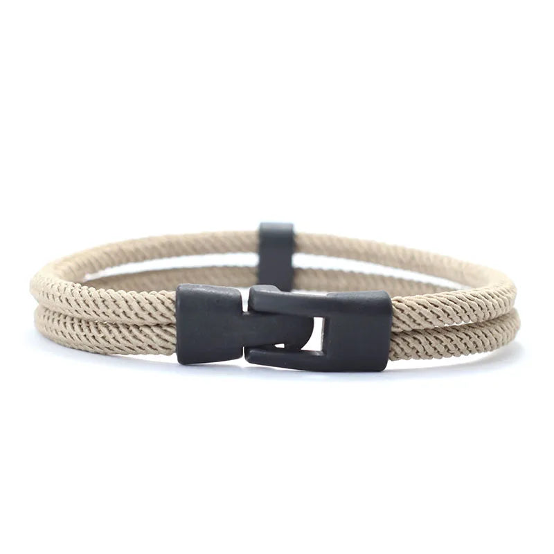 Men's Double Layer Thread Bracelet for Stylish Layering - Smarsty