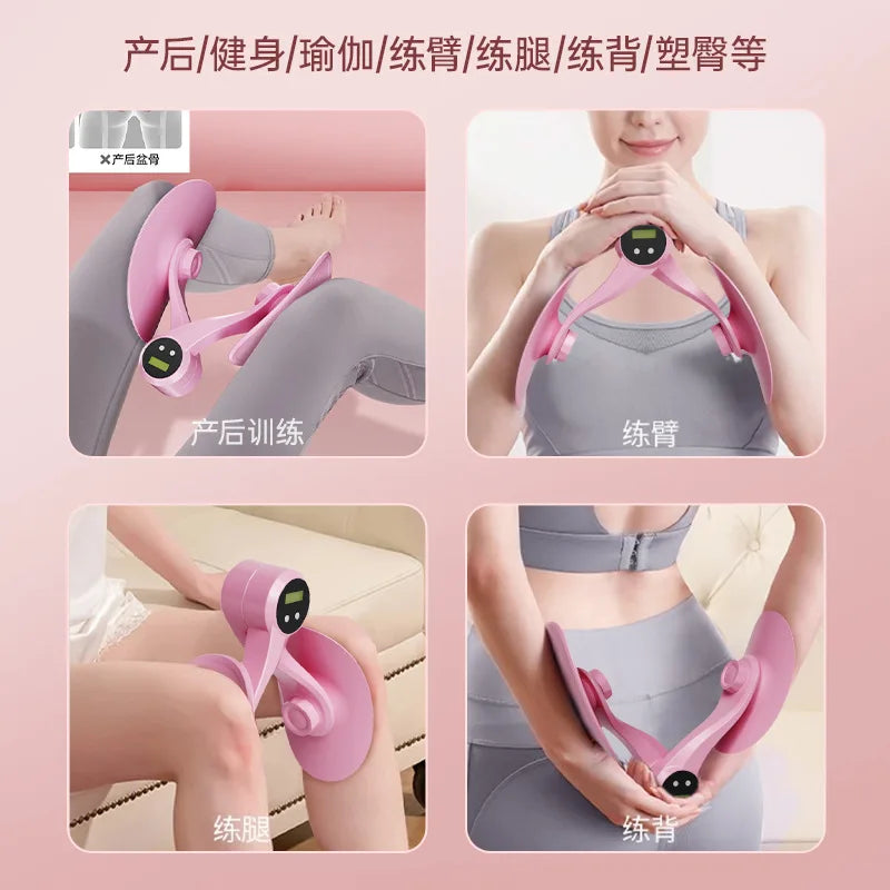 Pelvic Floor Muscle Trainer with Counter Thigh Master Adjustable Leg Exercises Device for Postpartum Recovery,Leg Butt Training