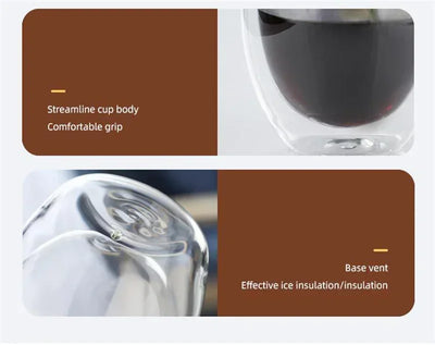 Double Wall Insulated Glass Mugs for Coffee and Tea - Smarsty