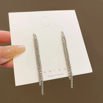 Long Tassel Chain Dangle Earrings for Trendy Women Jewelry - Smarsty