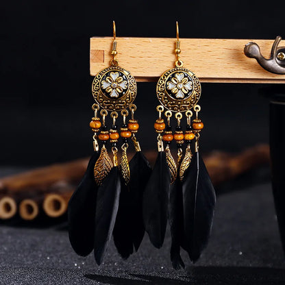 Trendy Bohemian Vintage Tassel Drop Earrings for Women - Smarsty