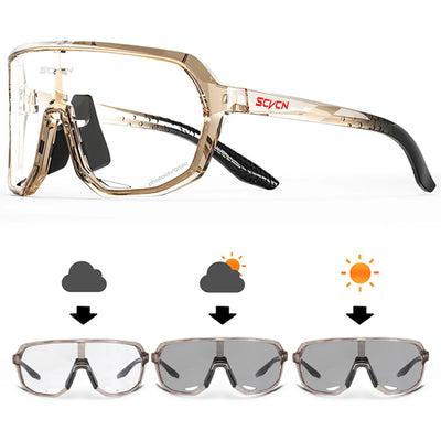 SCVCN Photochromic Cycling Sunglasses MTB Glasses Road Bike Cycling UV400 Goggles Men Women Outdoor Bicycle Sports Eyewear New by Smarsty