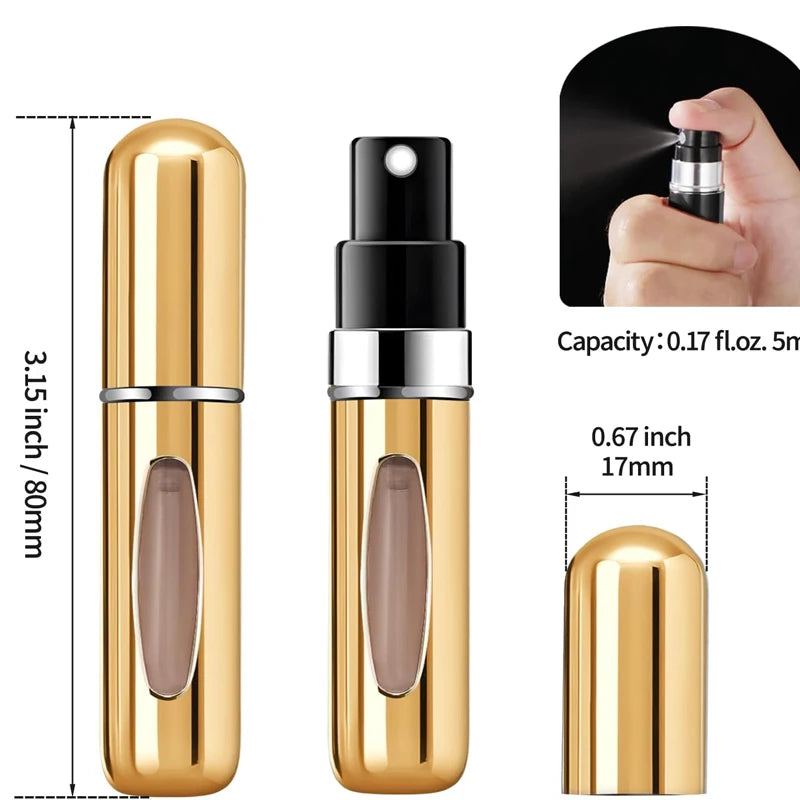 Portable 5ml Perfume Atomizer Refillable Travel Bottle - Smarsty