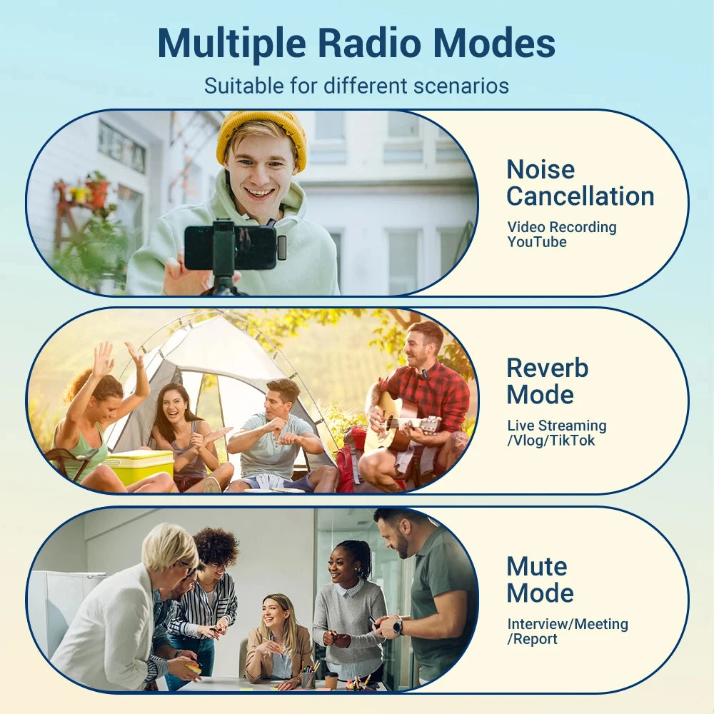Wireless Lavalier Microphone with Noise Cancelling Feature - Smarsty