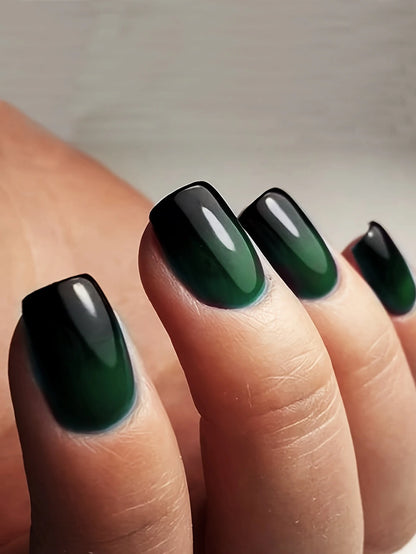 24 Piece Short Square Fake Nails with French Tips - Smarsty