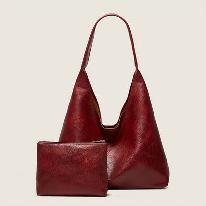 Casual PU Tote Bag For Women Large Capacity Shoulder Bag - Smarsty