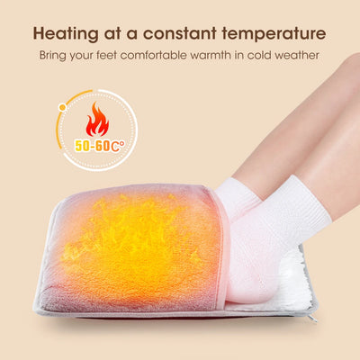 Winter Electric Foot Heating Pad USB Charging Soft Plush Washable Foot Warmer Heater Improve Sleeping Household Foot Warming Mat - Smarsty