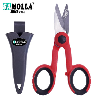 420 Stainless Steel Fishing Scissor Accessories Electrician Portable Scissors Plier Cut PE Braid Line Lure Carp Fishing Tools - Smarsty