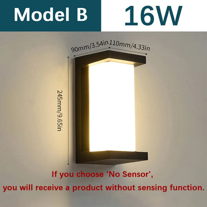 LED Outdoor Wall Light with Motion Sensor for Security - Smarsty