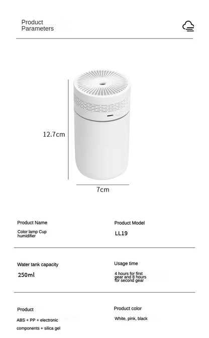 Mini Seven-Color Aroma Humidifier for Car Air Purification - Smarsty
