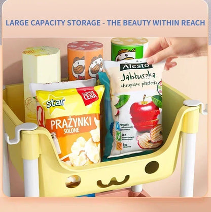 Storage Trolley Bookshelf Snack Rack For Children Storage Organizer Bathroom Accessories Closet Organizer Toy Kitchen Storage by Smarsty