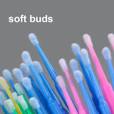 100Pcs Micro Cotton Swabs for Eyelash Cleaning - Smarsty