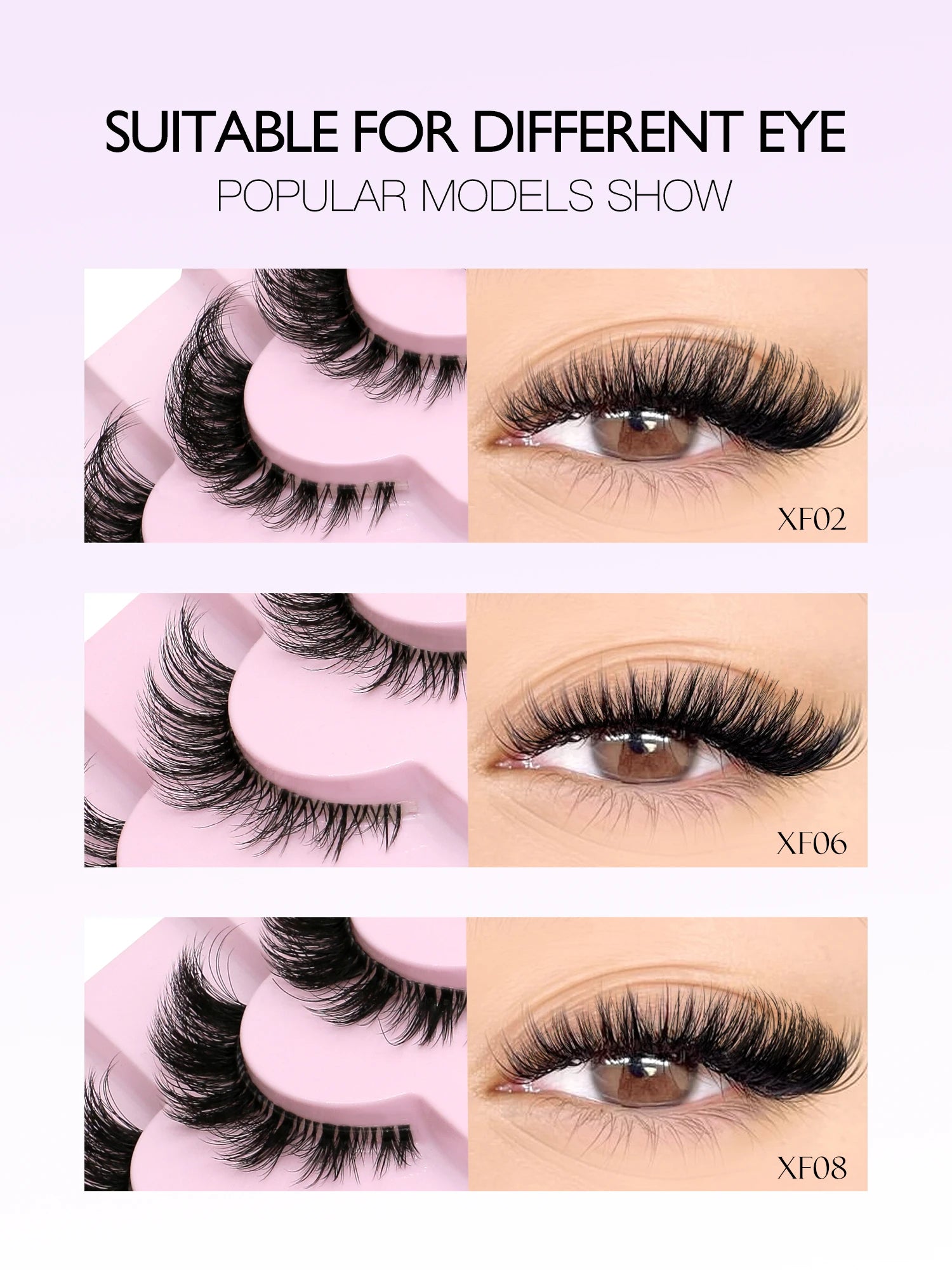 GROINNEYA Winged Cat Eye Faux Mink Lashes - Smarsty
