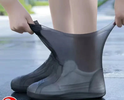1 Pair Silicone WaterProof Shoe Covers Lip-resistant Rubber Rain Boot Rain Gear Overshoes Accessories for Outdoor Rainy Day - Smarsty