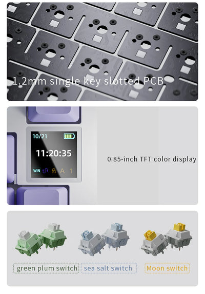 Gaming Mechanical Keyboard 82 Key 75 Percent Dual Mode - Smarsty