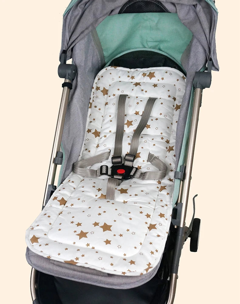 Comfortable Cotton Baby Stroller Pad Four Seasons General Soft Seat Cushion Child Cart Seat Mat Kids Pushchair Cushion For 0-27M