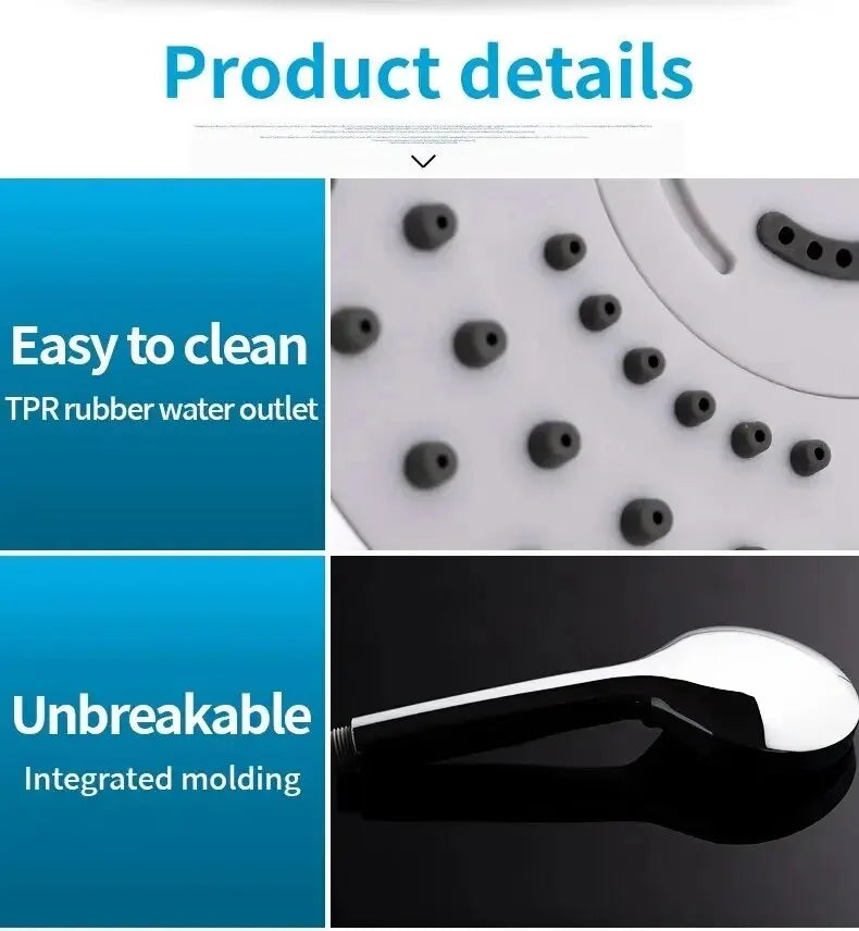High Pressure Hand Shower with Large Water Output - Smarsty