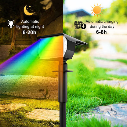 Solar Powered LED Spotlights for Outdoor Landscape Lighting - Smarsty