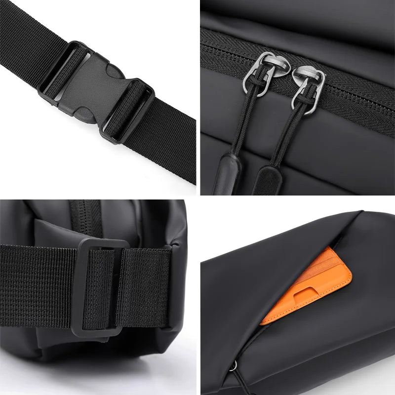 Mens Shoulder Bag Large Capacity Crossbody Multi Function - Smarsty