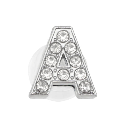 1PC Shoe Charms Glitter Rhinestone Letter Crystal Alphabet Shoes Charm Decorations Jewelry Slider Bracelet Wristbands Accessorie - Smarsty