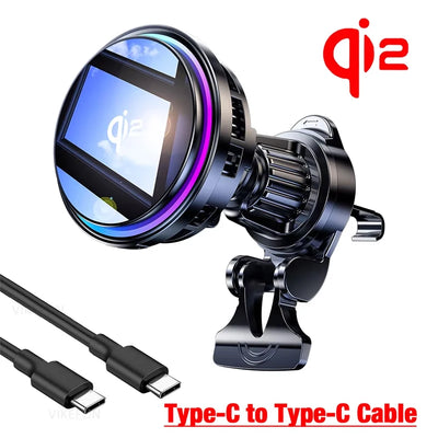 Ice Cooling Magnetic Wireless Car Charger Stand With LED - Smarsty