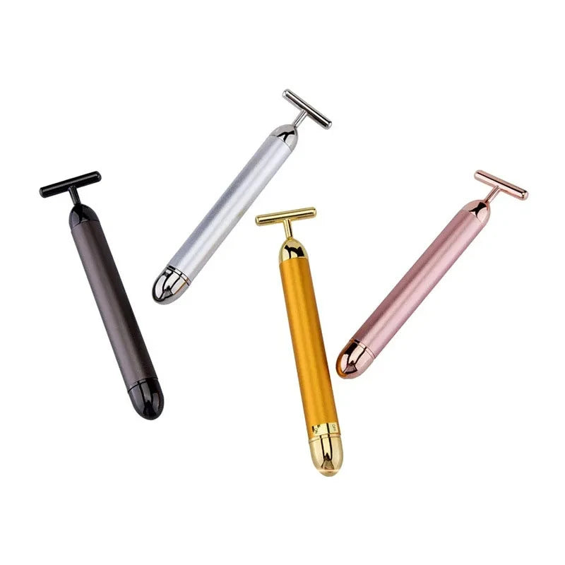 24K Gold Electric Face Roller for Youthful Skin - Smarsty