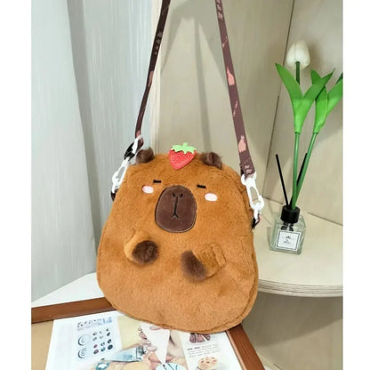 Capybara Plush Shoulder Bag Large Capacity Unisex Spacious - Smarsty