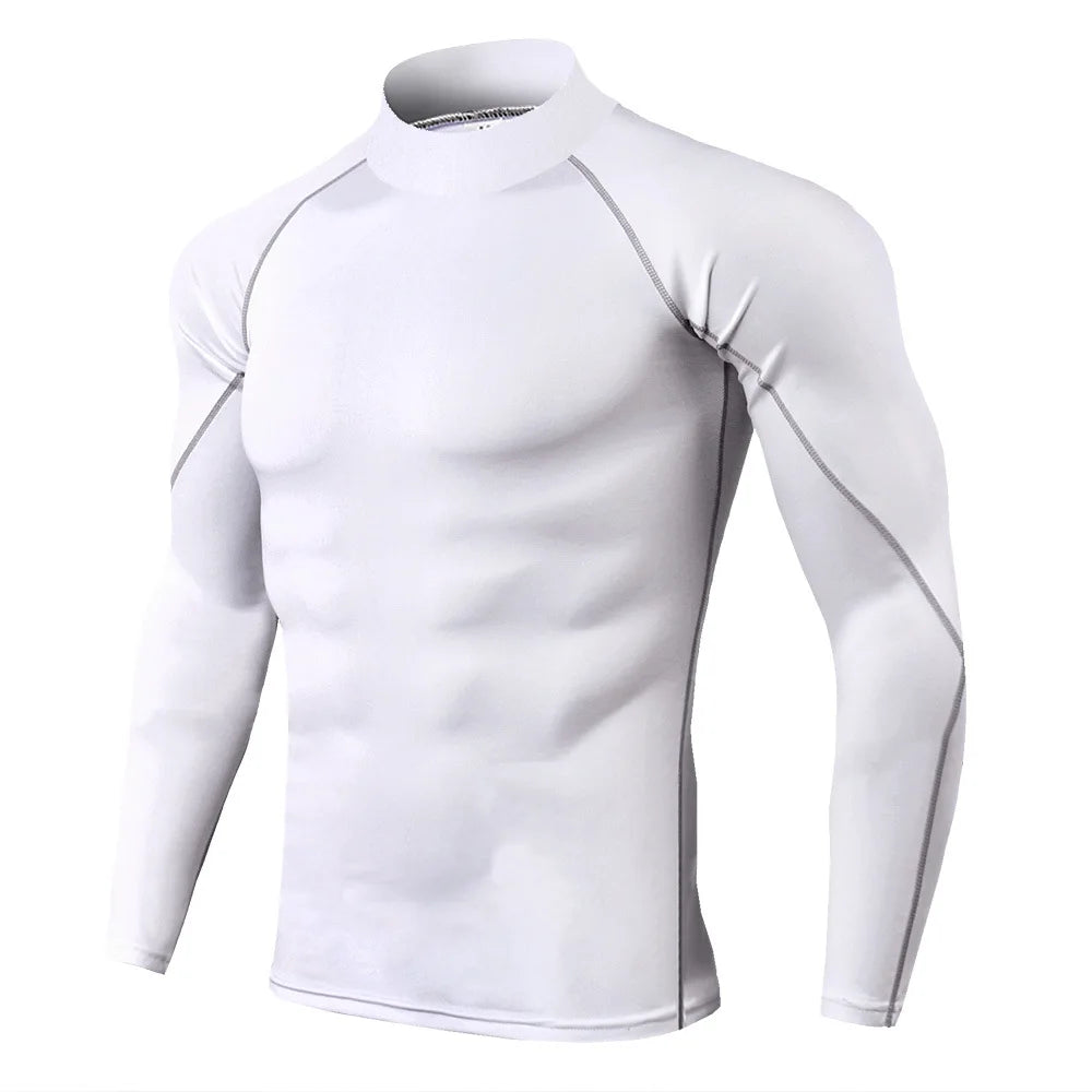 Men Sport T-shirt Quick Dry Bodybuilding Running Shirt Long Sleeve Compression Top Gym T Shirt Men Fitness Tight Rashgard - Smarsty