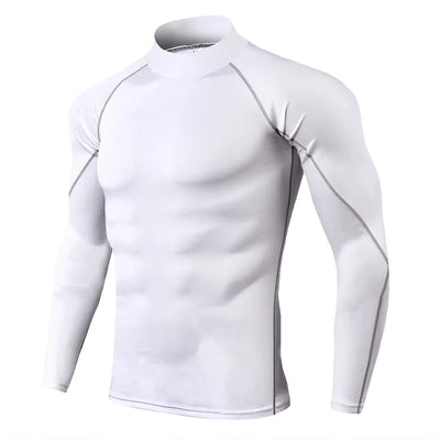 Men Sport T-shirt Quick Dry Bodybuilding Running Shirt Long Sleeve Compression Top Gym T Shirt Men Fitness Tight Rashgard - Smarsty
