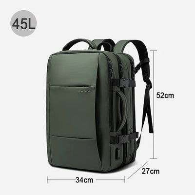 BANGE Travel Backpack Men Business Backpack School Expandable USB Bag Large Capacity 17.3 Laptop Waterproof Fashion Backpack - Smarsty