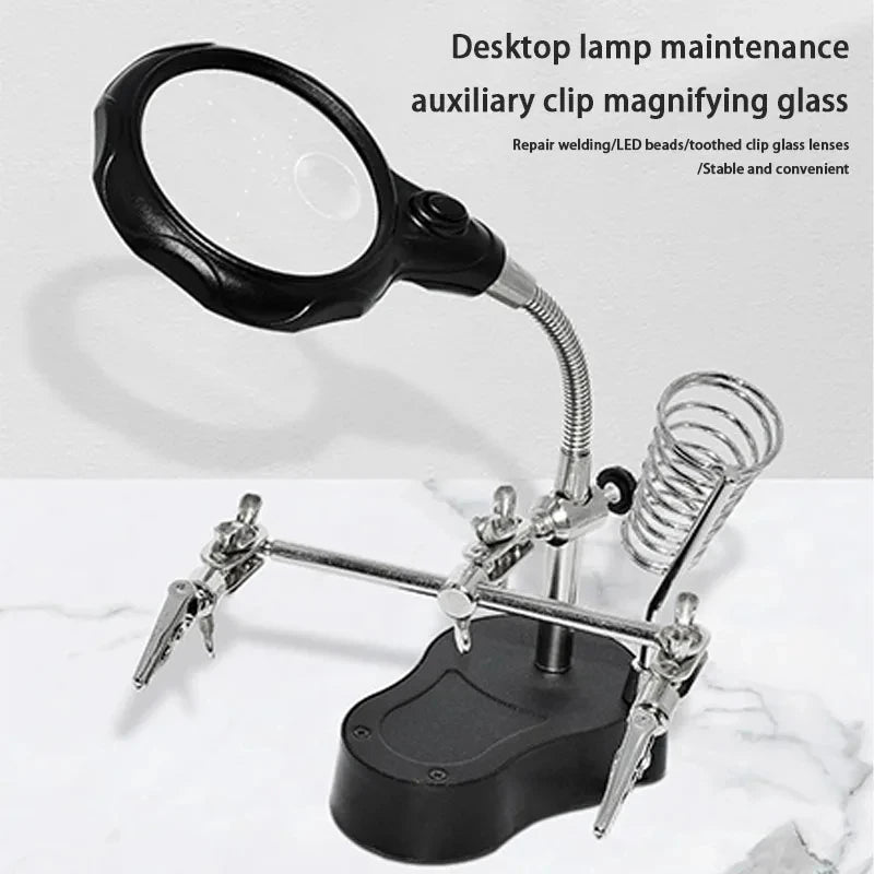 Lighted Magnifying Glass Repair Tool for Mobile Devices - Smarsty